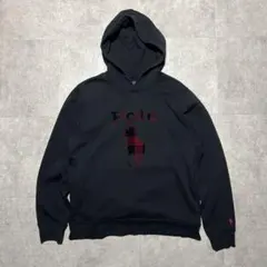 希少✨00sラルフローレンPOLO赤チェックロゴパーカー黒XL（18-20）美品
