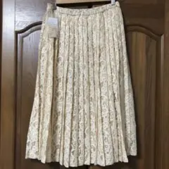 アイボリー プリーツスカート Mサイズ