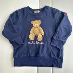 MIKIHOUSE ミキハウス トレーナー レトロ ベア ネイビー 90
