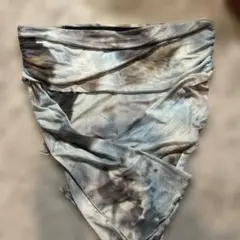 シアー素材 タイダイ柄 トップス
