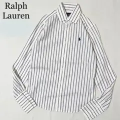 RALPH LAUREN ストライプ 長袖 シャツ ブルーライン