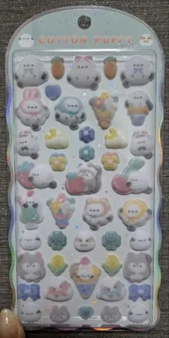 【正規品】コットンパフィーシール シマエナガ
