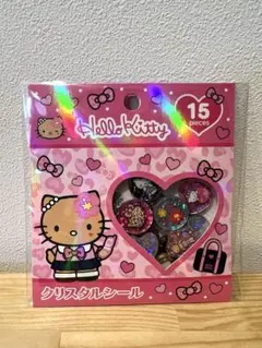 日焼けキティ　クリスタルシール　おはじきシール　ハローキティ