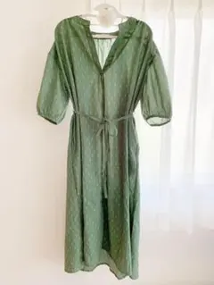 ★新品♡ショコラフィネローブ♡グリーンパークス抜襟ワンピース