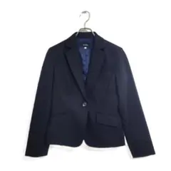 美品 SUCRE テーラードジャケット M ネイビー シンプル 通勤 フォーマル