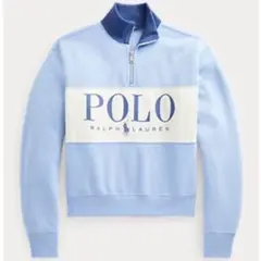 レアなASOSコラボ♡ラルフローレン　ロゴハーフジップスウェット　アイスブルー