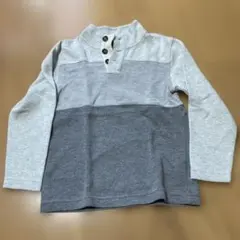 グレー 長袖ボタン付