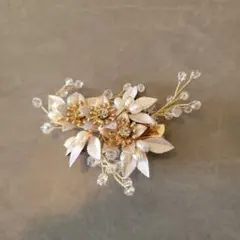 【傷なし・送料込】花モチーフヘアアクセ(結婚式等に)