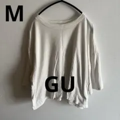 GU クロップドT 5分袖 半袖シャツ　M ホワイト
