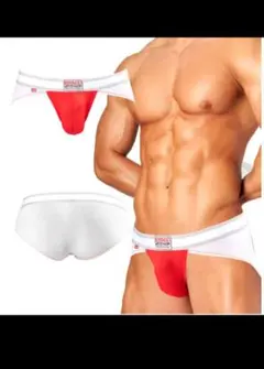 GX3 SUPER POP アスレティック ブリーフパンツ 赤☓白 M