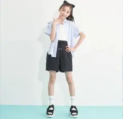 再値下げ メゾピアノジュニア【吸水速乾】フラップポケットショートパンツ 160㎝
