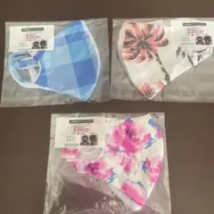可愛い水着素材ファッションマスクセット 3枚組