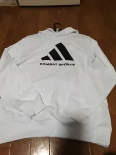 COMBAT SPORTS ホワイト パーカー Lサイズ 紐無し adidas