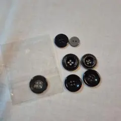 黒色のボタンいろいろセット