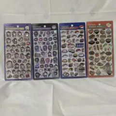 ボンボンドロップシール　4枚セット　柴犬　忍者　お相撲さん　古都めぐり　和柄