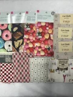 セリア　ダイソー　カットクロス 11枚セット 多様な柄