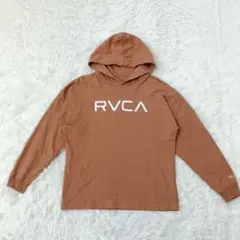 RVCA 長袖Tシャツ　フーディー　ロンT ドロップショルダー　ライトブラウン
