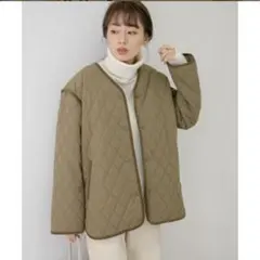 アーバンリサーチ　カーキ キルティングジャケット