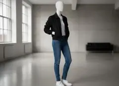 【新品未使用・韓国輸入服】薄手スウェードジャケット（ブラック）