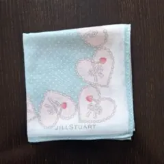 JILL STUART ハート柄ハンカチ 水色