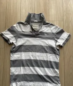 Abercrombie & Fitch ストライプ ポロシャツ M