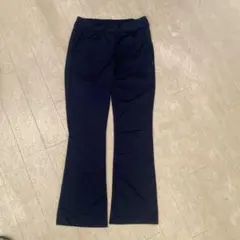 ネイビーフレアパンツ サイドポケット付き