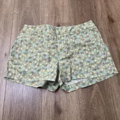 NOAH ダブルプリーツ ヘリンボーン ショーツ 花柄 ショートパンツ