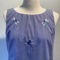 TALBOTS トンボ柄刺繍ワンピース