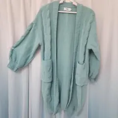 【送料還元最終値下げ】AZUL ミントグリーン カーディガン M