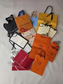 HERMES 他 高級ブランドショップ袋17枚＆リボンセット