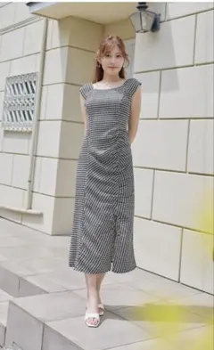 herlipto French Chic Gingham Dress S - メルカリ