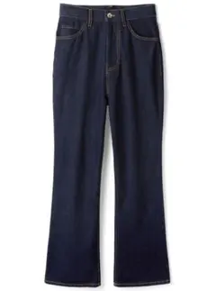 ハイウエストセミフレアデニムパンツ