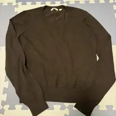 UNIQLO ユニクロ　コットンナイロン　クルーネックセーター　黒　M