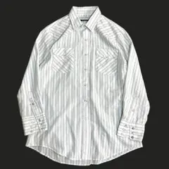 希少【VINTAGE】80s~ USA古着 ストライプ ウエスタンシャツ 古着