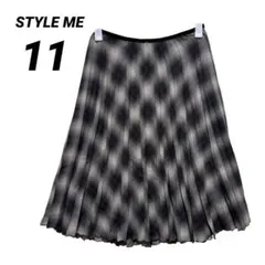 STYLE ME 東京スタイル チェック プリーツ スカート グレー 11 Lのサムネイル