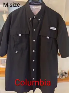 Columbia BAHAMA半袖シャツ Mサイズ ブラック