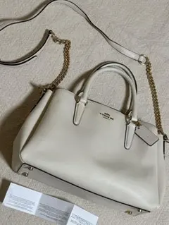 極美品Coach ミニ セージ キャリーオール/2wayショルダー/ハンドバッグ