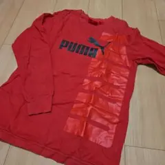PUMA レッド 長袖カットソー 140