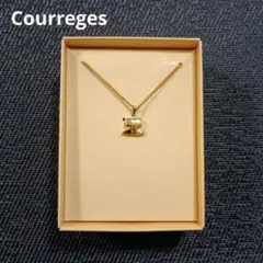 Courreges クレージュロゴネックレス ゴールドカラー