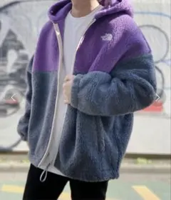 THE NORTH FACE ボアフリースジャケット パープル×グレー Lサイズ