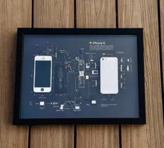 iPhone 5 White 標本アート ボックスフレーム仕様 プレミアム端末】iPhone 2G 標本アート 高級木製ボックスフレーム仕様