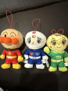 アンパンマン ぬいぐるみ 3体セット　ロールパンナ　メロンパンナ