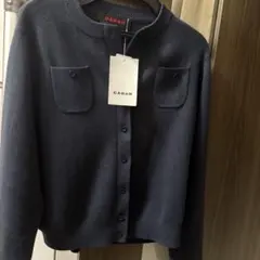 CABaNコットンカシミヤ クルーネックカーディガン