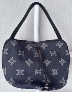 【CELINE】セリーヌ マカダム柄 ショルダーバッグ ブラウン系 ミニバッグ