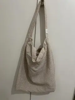 チェック柄トートバッグ　ハンドバッグ