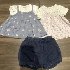 アンパンマン　花柄　ベビー服３点セット