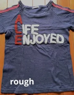rough コットンスラブ 刺繍Tシャツ
