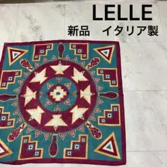 新品 イタリア製 LELLE レレ バンダナ スカーフ シルク混 スネーク