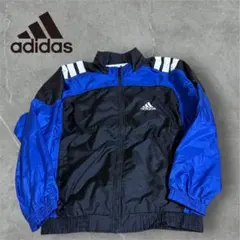 【H14】90s adidasアディダス刺繍ロゴナイロンジャケットマルチカラー