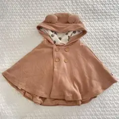 テータテート くま耳 ポンチョ 70～80cm